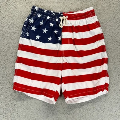 Pantalones cortos de natación Old Navy para hombre con cordón bandera de Estados Unidos talla M Foto 1 de 4