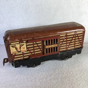 Vintage Marx Train Car Union Pacific 59 Cattle Car - Picture 1 of 9