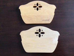 2 Longaberger Cestino Pane Divisori Legno 7-3/4" Classico Caldo 4 Petali - Foto 1 di 2