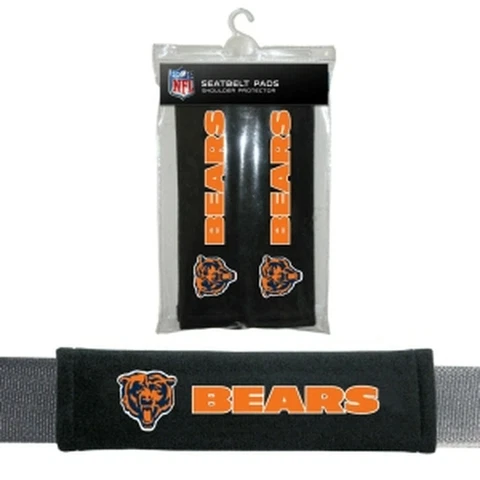 Chicago Bears NFL Auto Gym 2pc Seat Belt Pads / Shoulder Pads Covers -New Cover