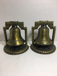Par de sujetalibros Liberty Bell 1974 de colección primitivos coloniales americanos tempranos - Imagen 1 de 6