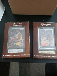 Rare MAGIC JOHNSON And JAMES WORTHY Lot (2)PC Plaque New in Box NBA - Picture 1 of 5