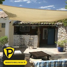 CelinaSun Tenda Parasole a Vela Giardino Balcone PES Poliestere Idrorepellente Rettangolare 3 x 6 m Sabbia Beige