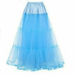 Lady Wedding Bridal Petticoat Crinoline Tulle Skirts Ball Gown TUTU Underskirt  - Picture 1 of 22