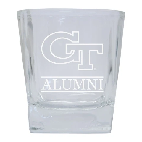 Georgia Tech Yellow Jackets 8 Oz Etched Alumni Glass Tumbler 2-Pack Cover
