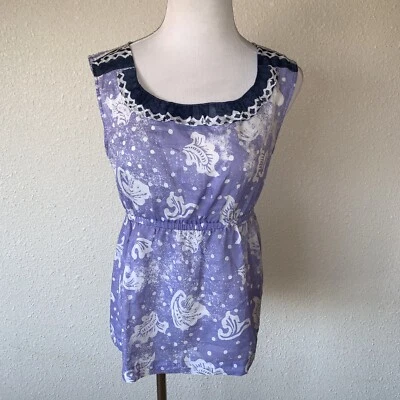 Топ Anthropologie Edme & Esyllte без рукавов размер 2 хлопок/шелк - Изображение 1 из 4