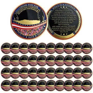 42 Stück Military Challenge Coins - Thank You for Your Service Militärmünzen -... - Bild 1 von 7