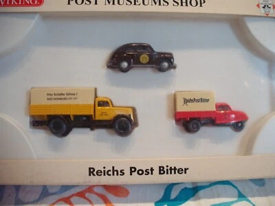 Wiking Set 82-12 Post Museums Shop Reichs Post Bitter 3 Oldtimer mit OVP 1:87 HO - Bild 1 von 3