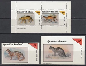 Wild Cats Issue № 2 1982 Eynhallow Scotland UK MNH 2 v perf + 2 S/s Set - Picture 1 of 1