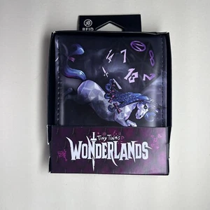 NEU kleine Tina's Wonderlands Geldbörse Doppelfaltung schwarz Einhorn Spiel Bioworld SELTEN RFID - Bild 1 von 8