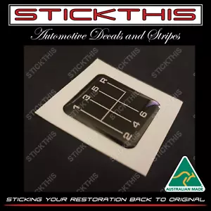 VL Shift Pattern Console Badge/Decal - Holden HSV SV Walkinshaw - 6 Speed - Bild 1 von 3