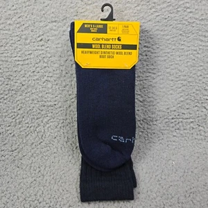 Carhartt Boot Socks 1 pair Mens Extra Large XL 12-14.5 Blue Heavyweight Wool NWT - Picture 1 of 11
