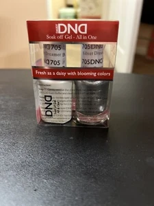 DND Daisy Gel Polish Soak Off 0.5fl.oz LED/UV Duo DND705- Silver Dreamer - Picture 1 of 2