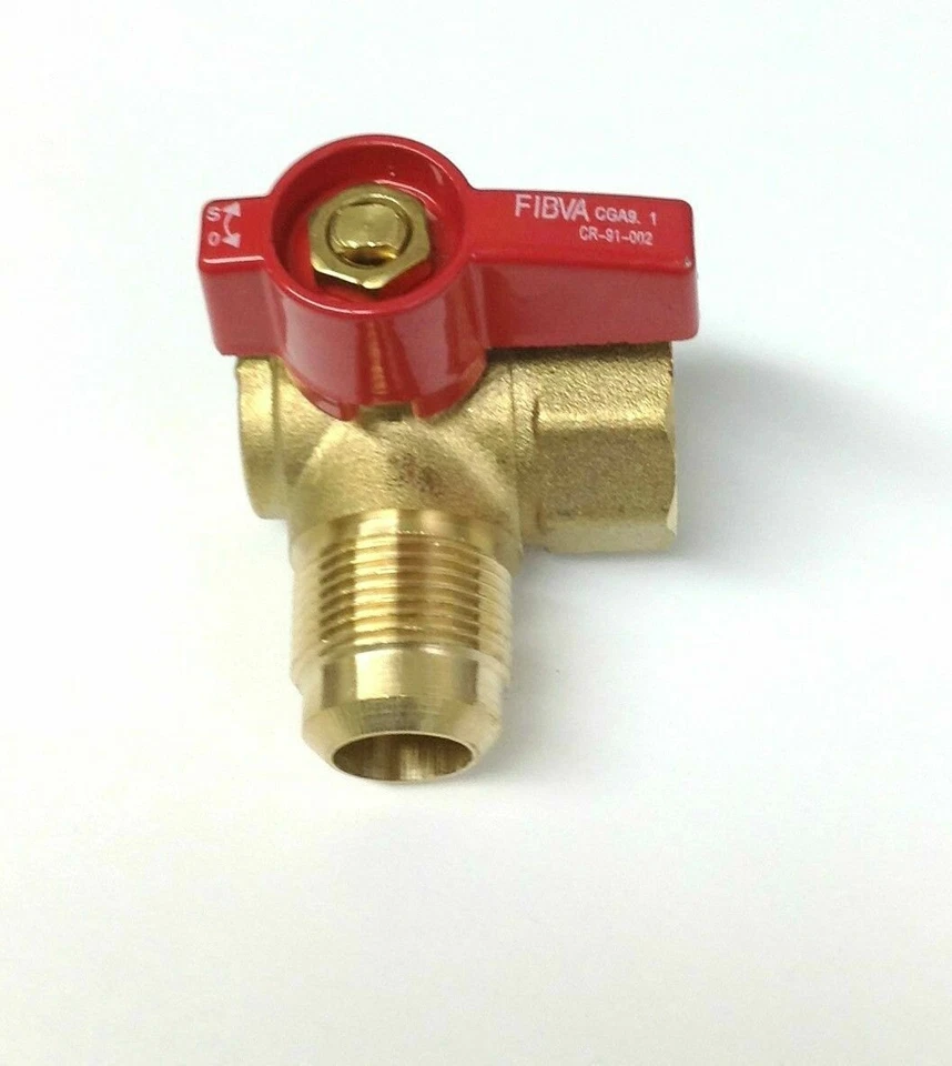 全新 5/8FL x 3/4NPT 燃气管供应黄铜截止阀 — 第 1/1 张图片