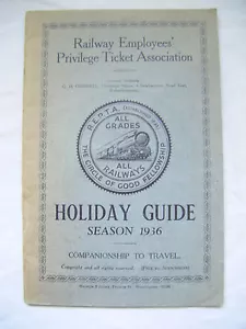 EISENBAHN MITARBEITER PRIVILEG TICKET VEREIN URLAUBSFÜHRER SAISON 1936 REISEN - Bild 1 von 5