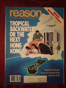 REASON magazine February 1984 Business In Guam Tibor R. Machan U S Railroads  - Foto 1 di 1
