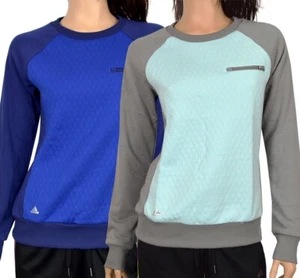 Adidas Damen Strick Pullover Sweatshirt Sport Freizeit Golf mint/grau blau 36 S - Picture 1 of 10