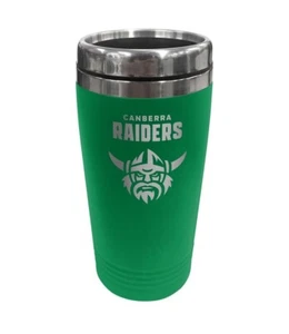 125948 CANBERRA RAIDERS NRL TEAM STAINLESS STEEL DOUBLE WALL TRAVEL MUG - Bild 1 von 1