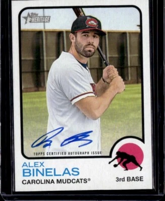 2022 Topps Heritage Minor League - Alex Binelas - On Card Auto ROA-AB - Image 1 of 2