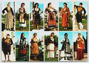 AK Griechische Nationalkostüme Griechenland Frauen und Männer Vintage - Bild 1 von 3