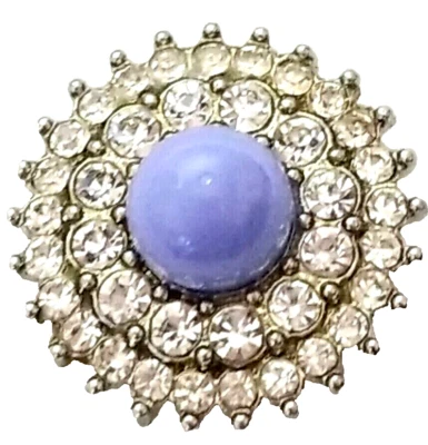 JOYERÍA INTERCAMBIABLE FLOR PÚRPURA IMITACIÓN PERLA IRIDISCENTE 18/20mm BOTÓN A PRESIÓN Foto 1 de 4