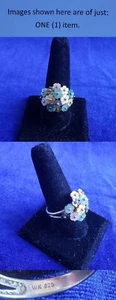 Whitney Kelly WK 925 Silber Multi Edelstein Blumen Cluster Größe 11 Ring 25ri881 - Bild 1 von 1