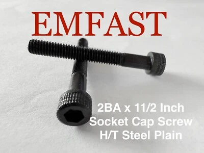 EMFAST 2BA x 11/2 steel socket head cap screw allen key drive bolt headed model screws