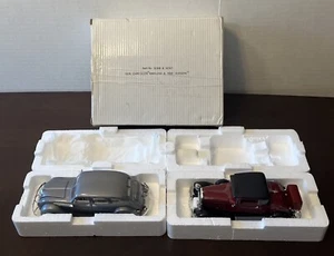 Signature Car Models 1930 Hudson Burgundy & 1936 Chrysler Airflow Gray Die-Cast - Picture 1 of 16