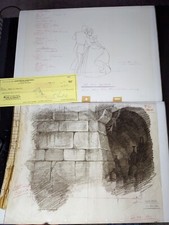 CINDERELLA Animation Cel Art MODEL SHEETS Disney Production Art AUTOGRAPH I11