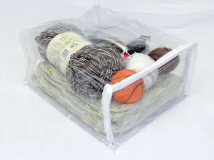 Bolsas de almacenamiento cuadradas transparentes de vinilo con cremallera de alta resistencia de 9" x 11 x 5" paquete de 100 - Imagen 1 de 4