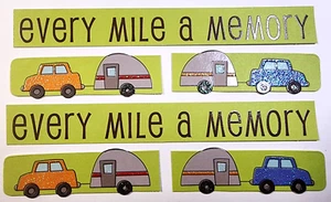 Road Trip Every Mile A Memory Trailer Camping 4 pc  6" x 7/8" Cardstock - Picture 1 of 2