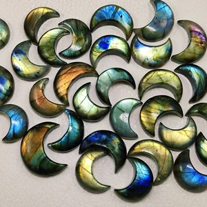 Wholesale Crescent Moon Shape Labradorite Amazing Quality Healing Gemstone CX13 - Picture 1 of 9