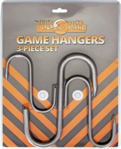 Wild Boar Game Hangers 3-piece Small Medium Large Metal Construction Sporting - Picture 1 of 1