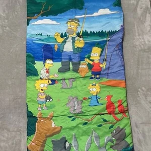 Vintage "The Simpsons" TV Show Kinder Schlafsack Schlafsack Camping Reißverschluss 57x30 - Bild 1 von 11