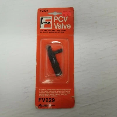 Válvula PCV Fram FV229, 1979 AMC, 1979-1982 V8 Jeep Trucks, Nuevo de Lote Antiguo Foto 1 de 4