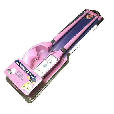 Drum Sticks for Wii - Sakar iConcepts - New Sealed Pink (WII-114-G-FIVE) - Image 1 of 3