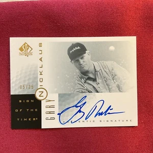 GARY NICKLAUS 2001 SP GOLD #/25 SEGNO DEI TEMPI SOTT AUTO - Foto 1 di 2