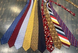 Vintage Lot Of 10 Ties Various Brands Tommy Hilfiger Van Heusen Bijoux Terner #5 - Picture 1 of 9