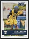 Karl Joseph 2016 Score #417 Rookie Card West Virginia Oakland Raiders. rookie card picture