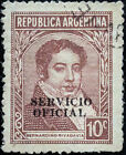 STAMP ARGENTINA SGO773 1938 10c B.Rivadavia ovpt Servicio Official Used