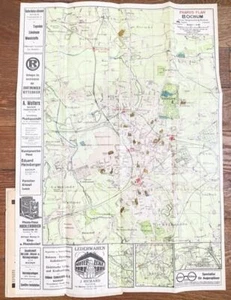 Plan original Pharus Bochum. Con directorio de calles de la ciudad de Bochum. Versión Pharus - Imagen 1 de 3