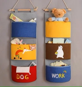 Lindos bolsillos de almacenamiento multifuncionales para colgar en la pared de dibujos animados - 3 bolsillos - Nuevo - Imagen 1 de 24