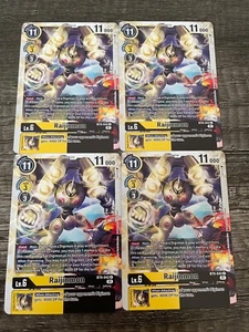 x4 Raijinmon BT9-042 U Playset Digimon TCG X Record - Bild 1 von 1