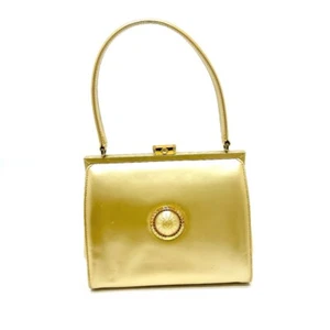 VERSACE Sunburst Kisslock bag Shoulder Bag Leather Gold - Bild 1 von 13