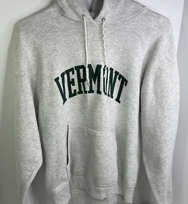 Sudadera con Capucha Vermont Gris Jaspeado Fruta del Telar Juvenil Talla Mediana Foto 1 de 4