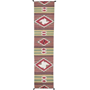 Hand-Woven Southwestern Design Handmade Kilim 100% Wool (Size 2.7 X 11.4) Brral- - Imagen 1 de 10