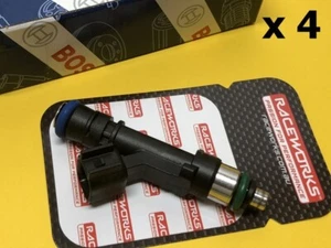 4 x 547cc Bosch full length fuel injectors EV6 plug 14mm o'ring E85 OK New - Bild 1 von 3