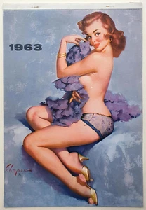 Orig. Pin Up Wandkalender D 1963 Gil Elvgren & Fritz Willis 23 x 33,5 cm, TOP! - Bild 1 von 6