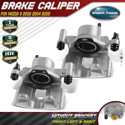 Par de pinzas de freno de disco delanteras para Mazda 6 2003 2004 2005 L4 2,3 L V6 3,0 L gasolina Foto 1 de 4