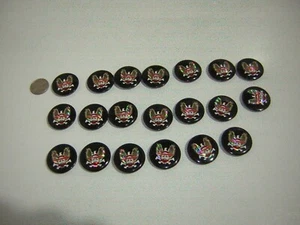 HARLEY DAVIDSON BUTTON PIN PRISM BUTTON LOT OF 20 VINTAGE 1984 UK LICENSED FUNKY - Picture 1 of 3